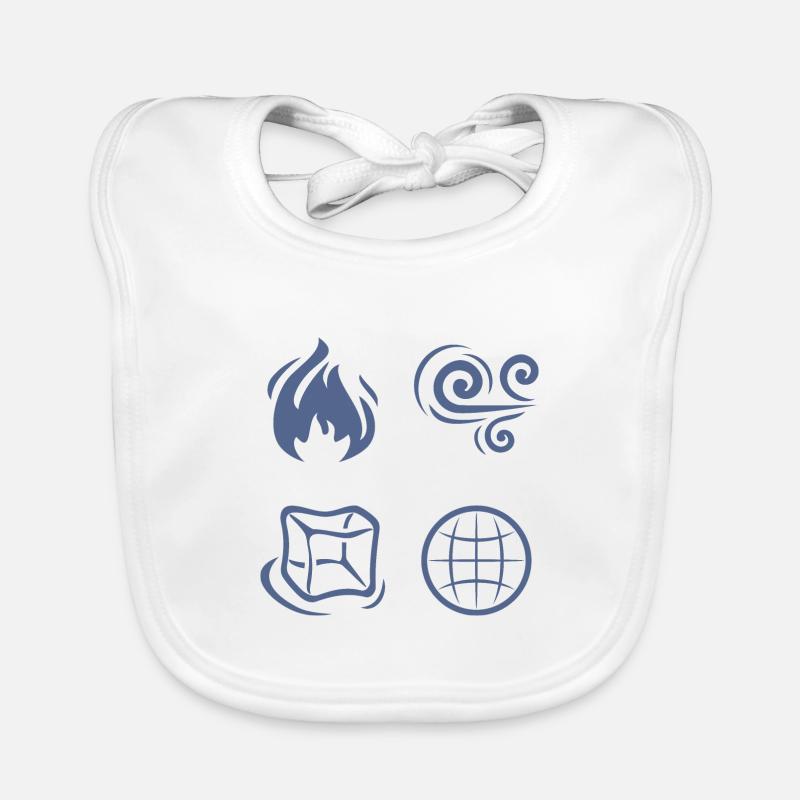 Vent, feu, terre et eau Bavoir bio Bébé