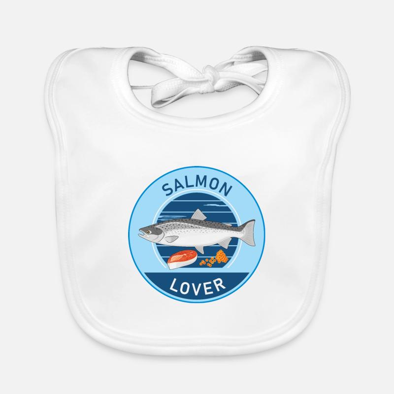 Salmon lover Organic Baby Bibs