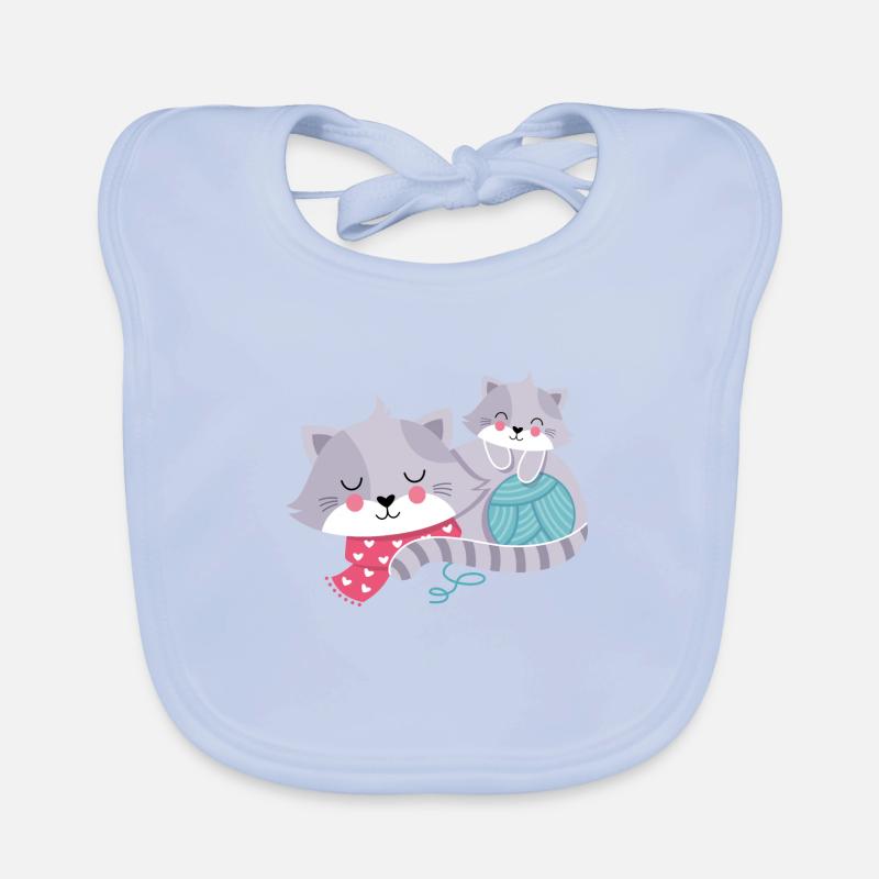 Cats with wool bulb Organic Baby Bibs