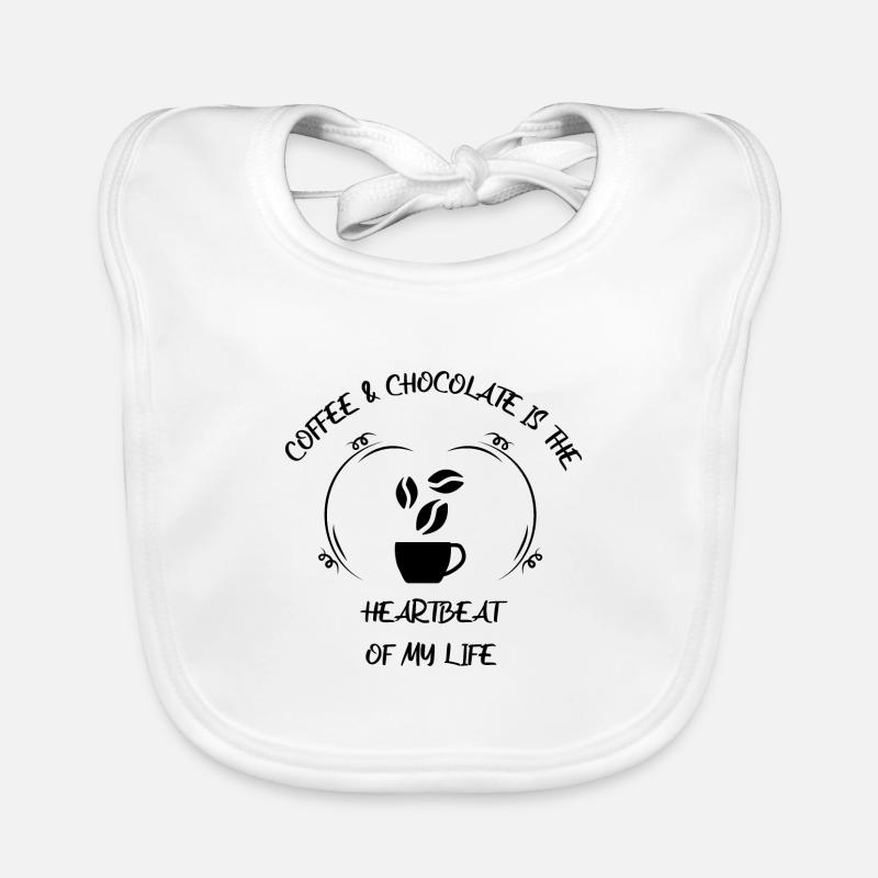 Kaffee Espresso Käffchen & Schokolade Baby Bio-Lätzchen