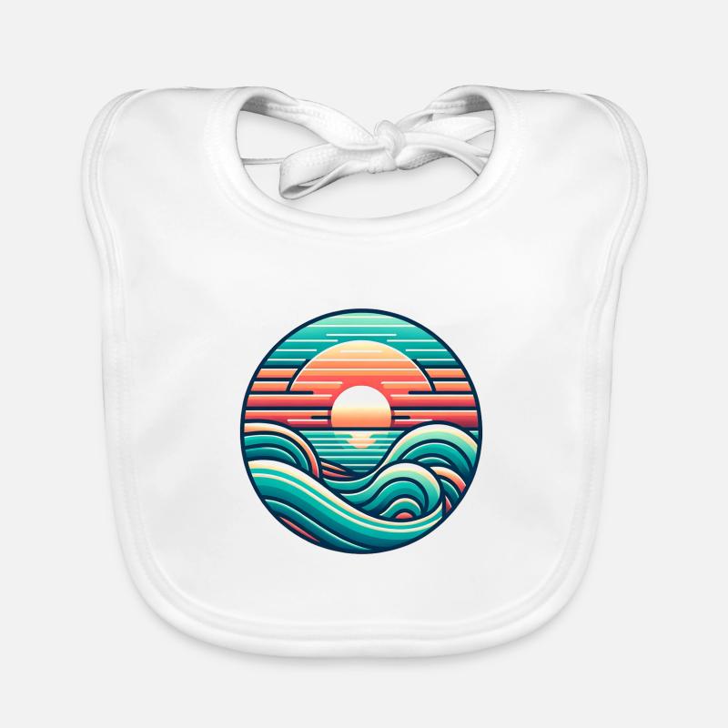 Plage du soleil d’été Bavoir bio Bébé