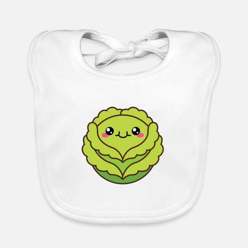 Niedlicher Kohl oder Salatkopf Baby Bio-Lätzchen