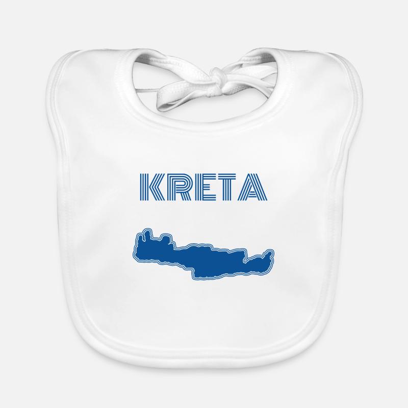Kreta - Baby Bio-Lätzchen - Weiß