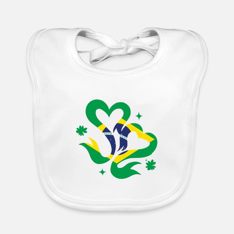 Drapeau du Brésil Drapeau de l’Amérique du Sud Bavoir bio Bébé