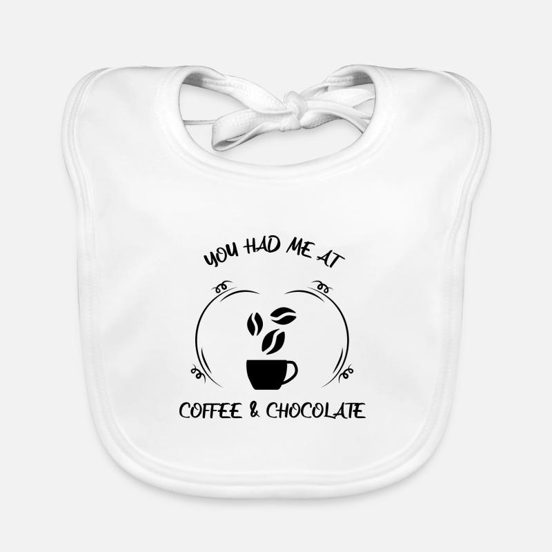 Kaffee Espresso Käffchen & Schokolade Baby Bio-Lätzchen