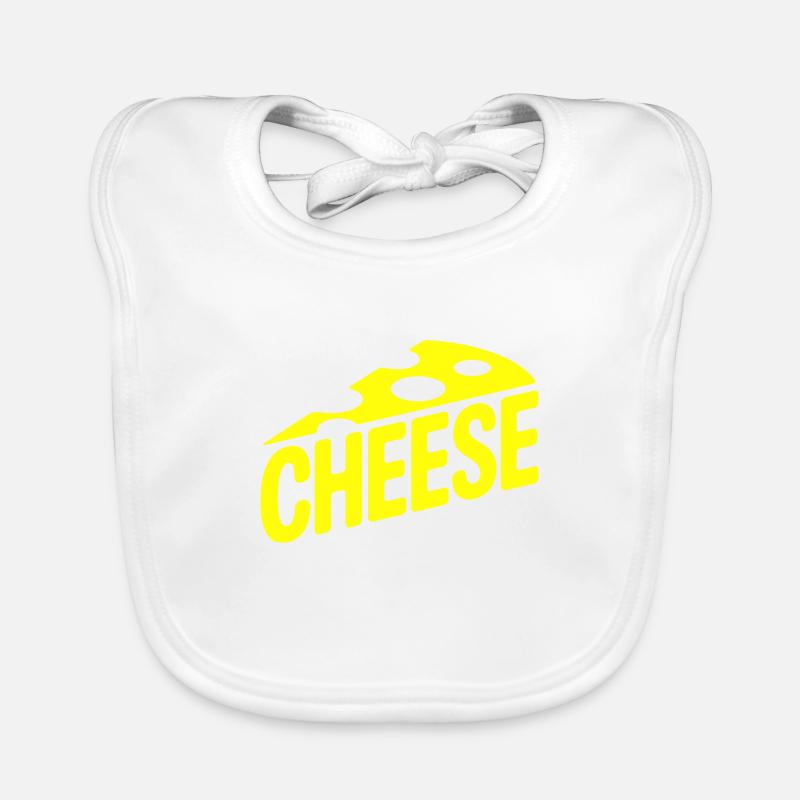 Cheese - Cool Dairy Logo Organic Baby Bibs