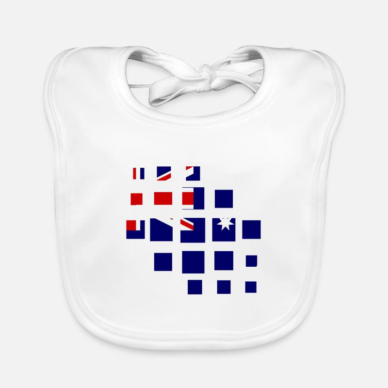 Australia Flag Down Under Australian Flag Organic Baby Bibs