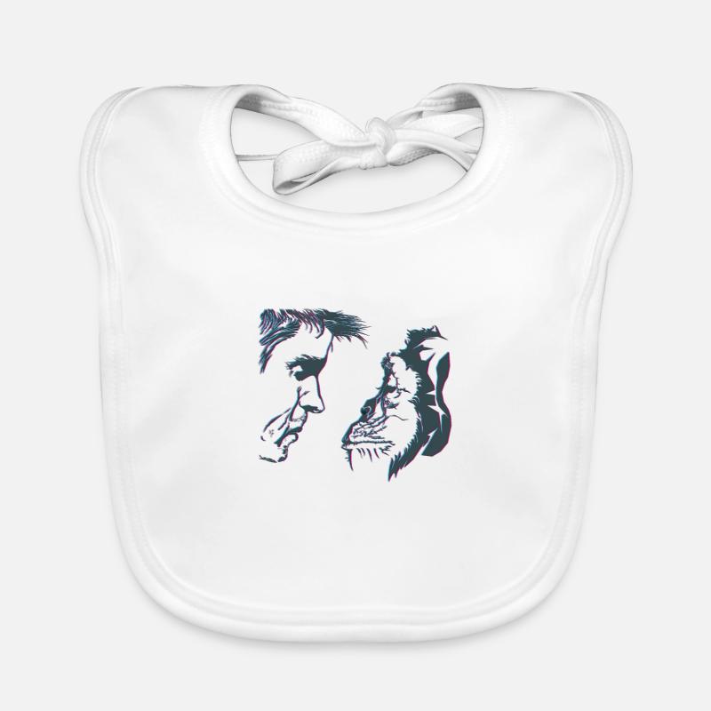 Monkey Human 3D Organic Baby Bibs