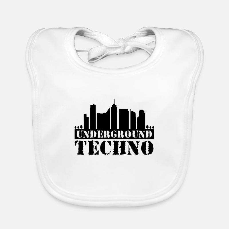Underground Techno Raving Party Musik Baby Bio-Lätzchen