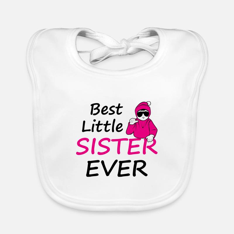 Beste kleine Schwester aller Zeiten Baby Bio-Lätzchen