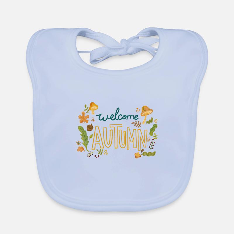 Willkommen im Herbst Baby Bio-Lätzchen