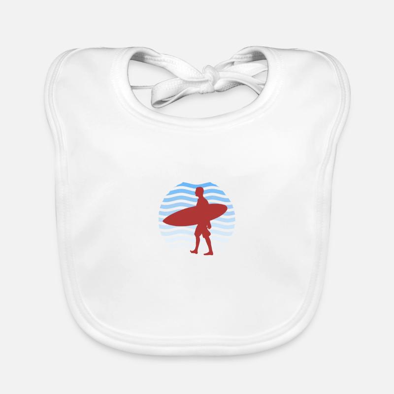 Surfeur - surf - surfeuse Bavoir bio Bébé