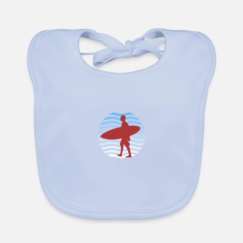 Surfeur - surf - surfeuse Bavoir bio Bébé