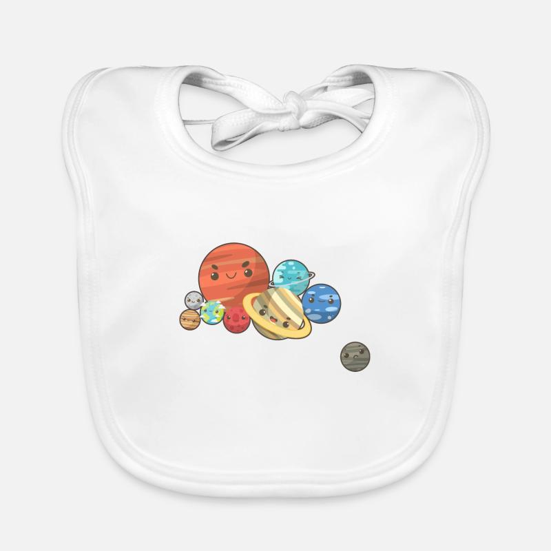 Pluto Planet Space Science Stars Organic Baby Bibs