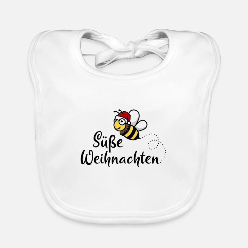Süße Weihnachten Biene Weihnachtsmann Geschenk Baby Bio-Lätzchen