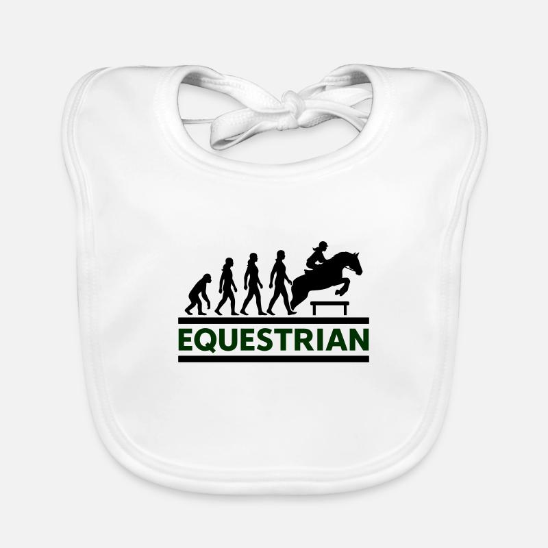 Equestrian Evolution Reiterin Geschenk Cool Baby Bio-Lätzchen