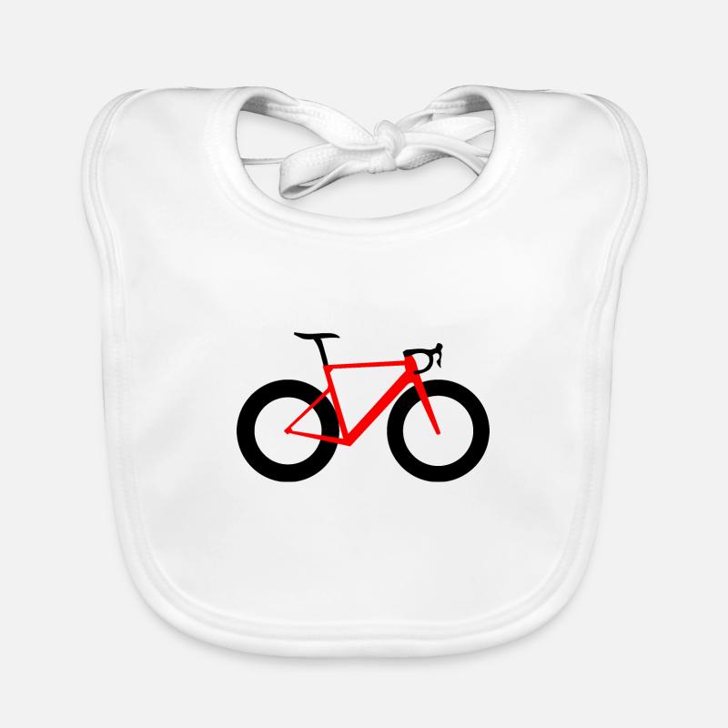 Rennrad rot Baby Bio-Lätzchen
