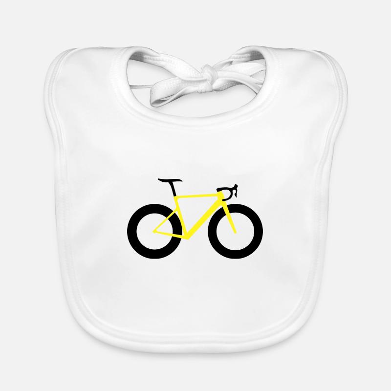 Vélo de course jaune Bavoir bio Bébé