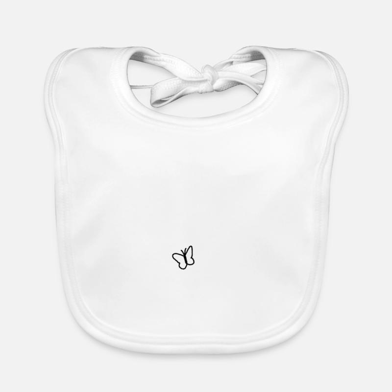 Papillon noir et blanc Bavoir bio Bébé