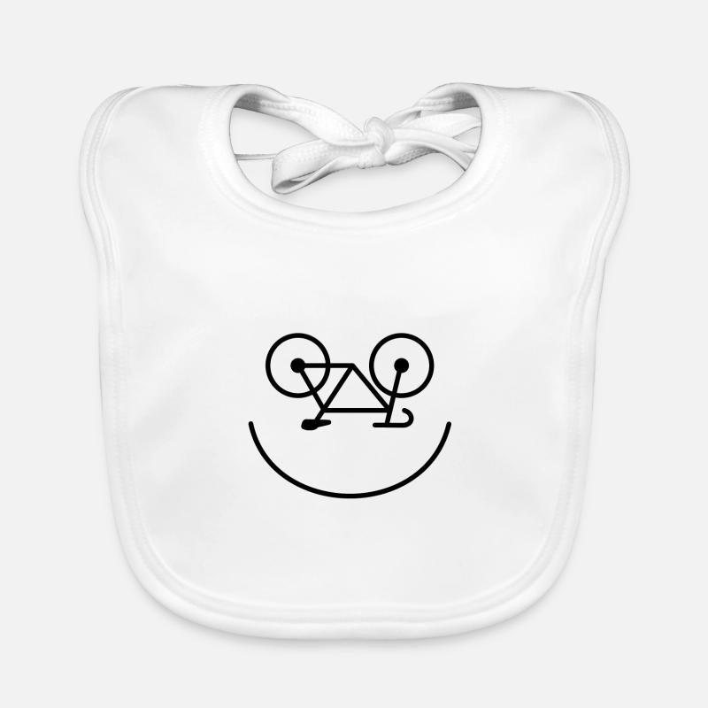 Sourire vélo Cyclisme Cyclisme Cyclisme Cyclisme - Bavoir bio Bébé - blanc