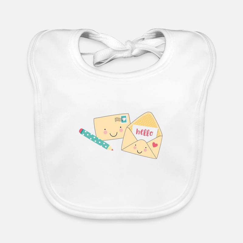 2 Briefe mit Stift Baby Bio-Lätzchen