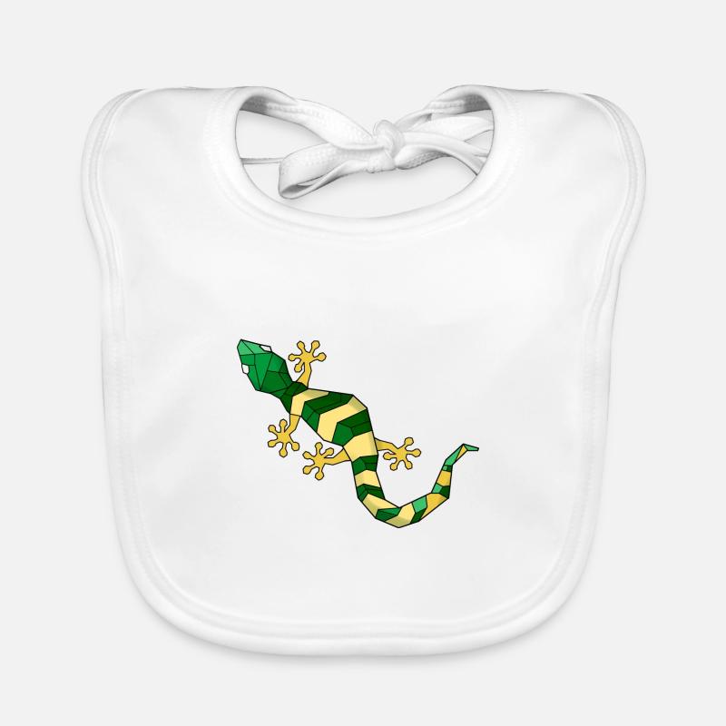 Geometric lizard Organic Baby Bibs