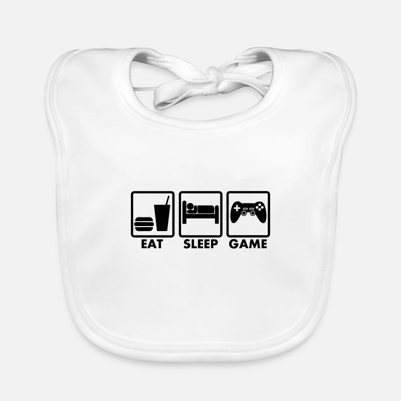 Eat sleep game Baby Bio-Lätzchen