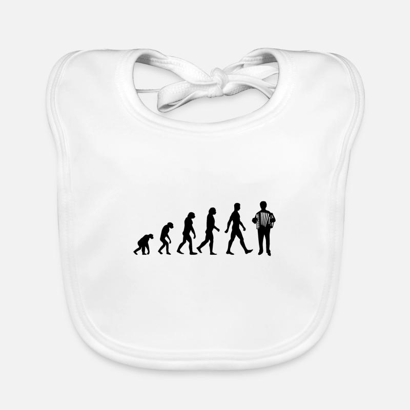 Evolution Geschenk Akkordeon Ziehharmonika Baby Bio-Lätzchen