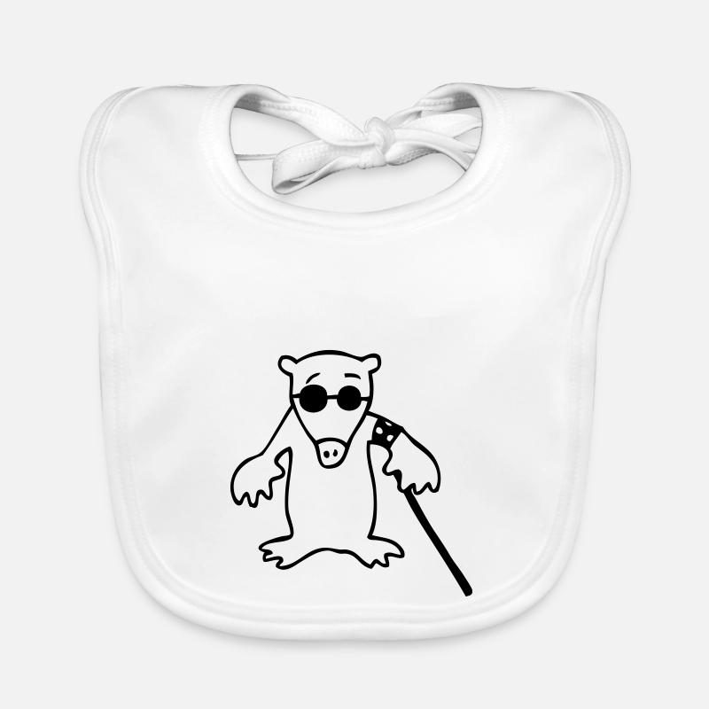 Blind mole - Organic Baby Bibs - white