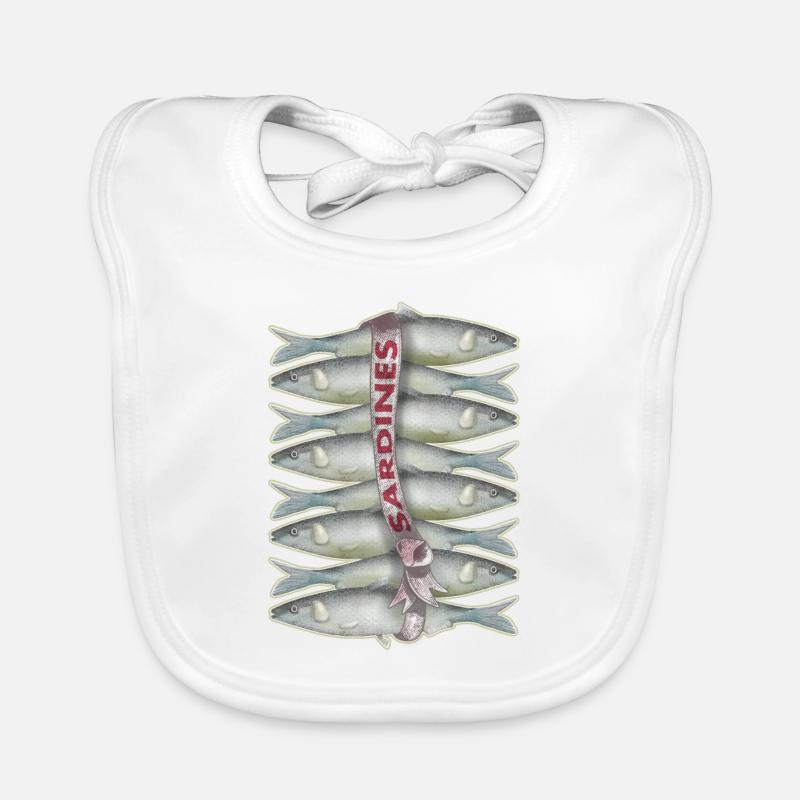 Sardines in a fish shop Organic Baby Bibs
