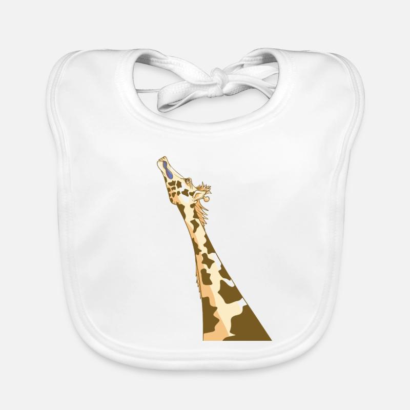 Giraffe mit blauer Zunge Baby Bio-Lätzchen