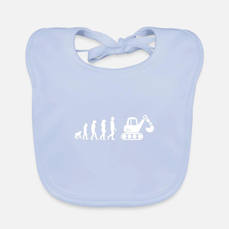 Evolution mechanical excavator Organic Baby Bibs