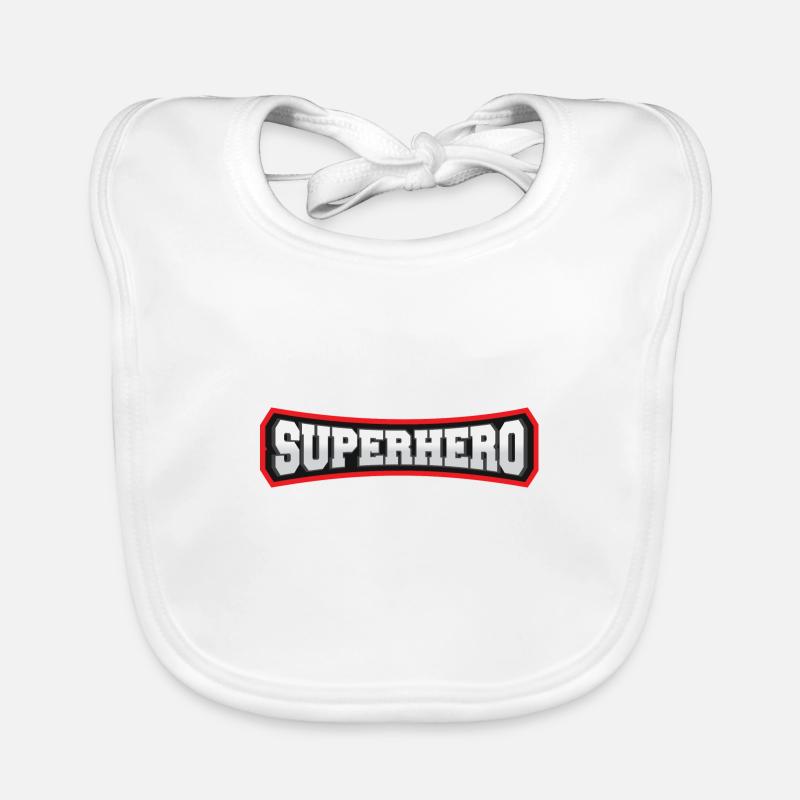 SUPERHERO - Bavoir bio Bébé - blanc