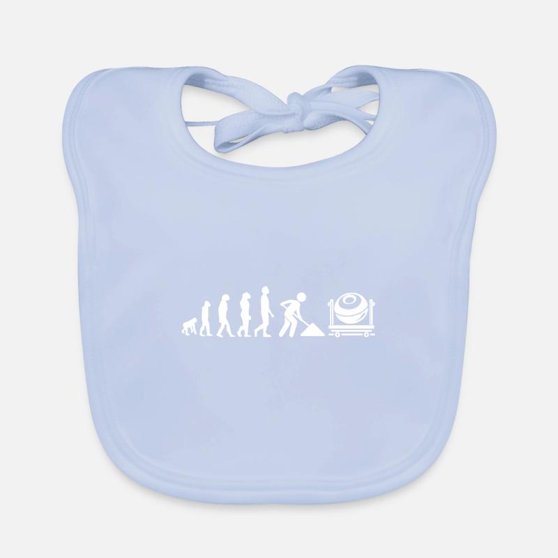 Cement mixer evolution Organic Baby Bibs