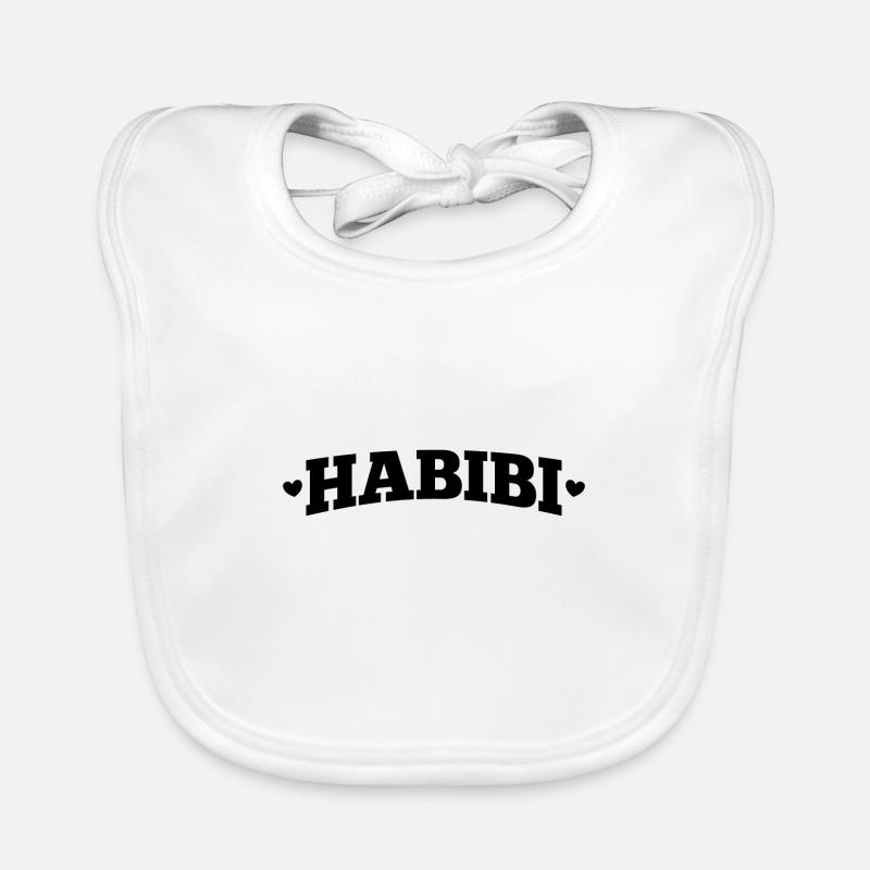 Habibi - Idée cadeau Amour Saint Valentin Bavoir bio Bébé