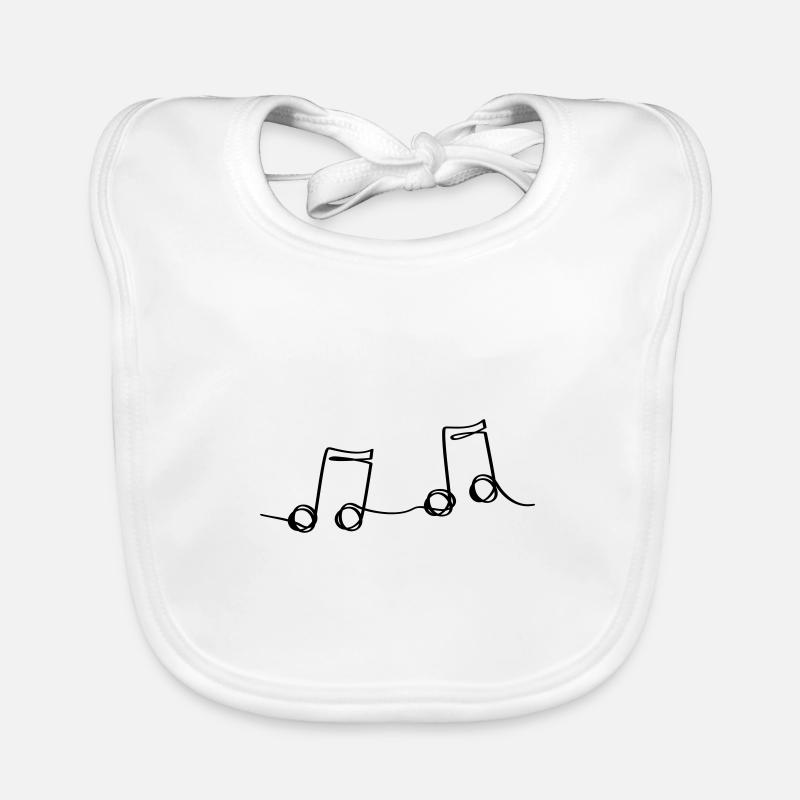 Motif de notes de partition musicale. Musique Bavoir bio Bébé