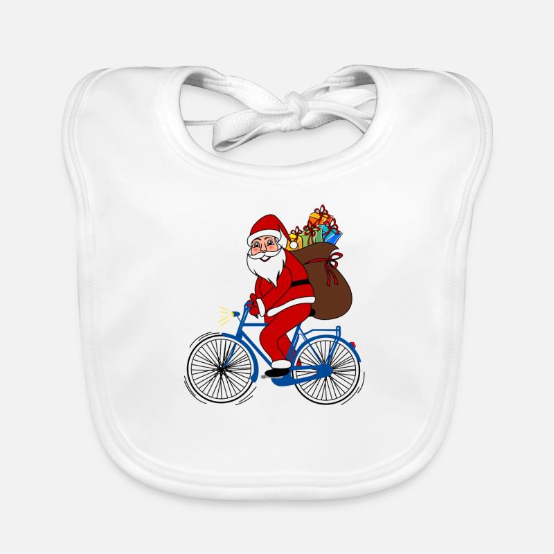 Santa avec le vélo Bavoir bio Bébé