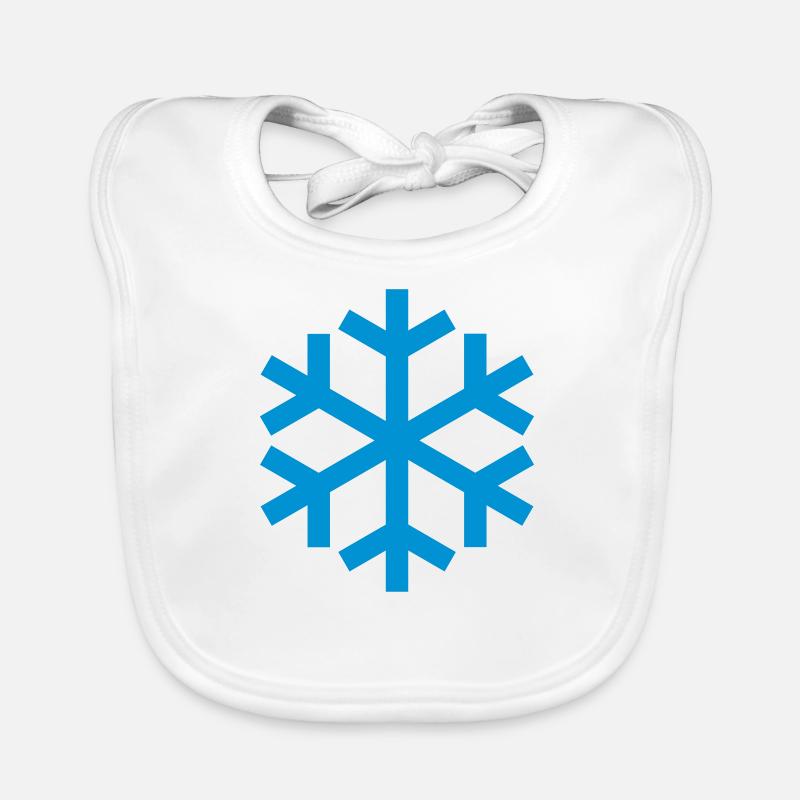 Icône d'icône de temps de flocon de neige Bavoir bio Bébé