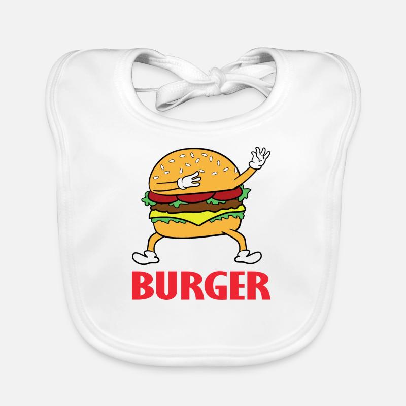 Dabbing Dab Burger Hamburger Cheeseburger Imbiss Baby Bio-Lätzchen
