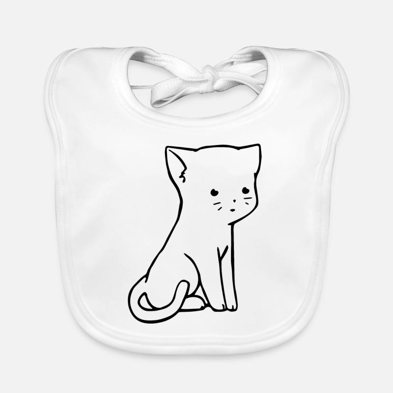 Chat doux Design Bavoir bio Bébé
