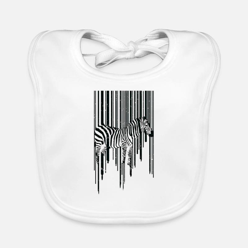 Animal Zebra Scancode Planet Hypnosis 3D Organic Baby Bibs