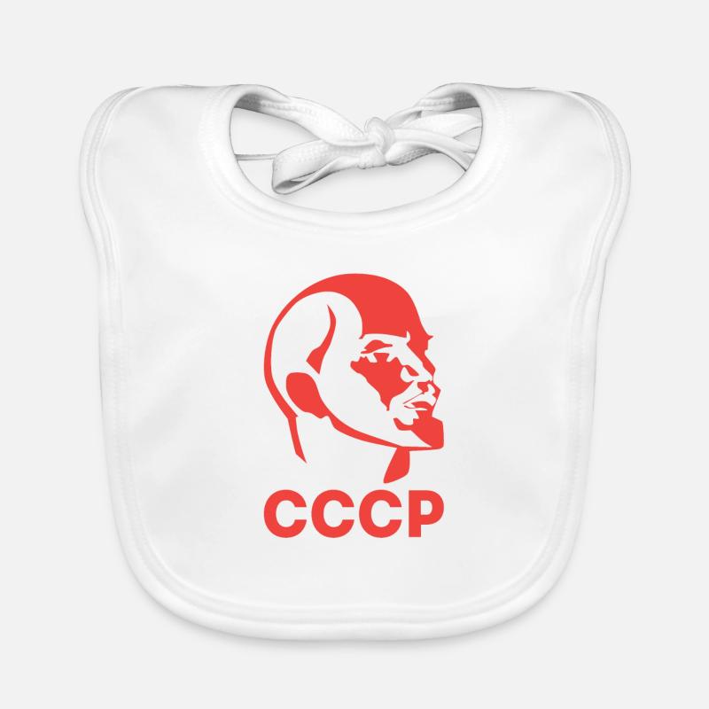 udssr Symbol Statement Soviet red - Baby Bio-Lätzchen - Weiß