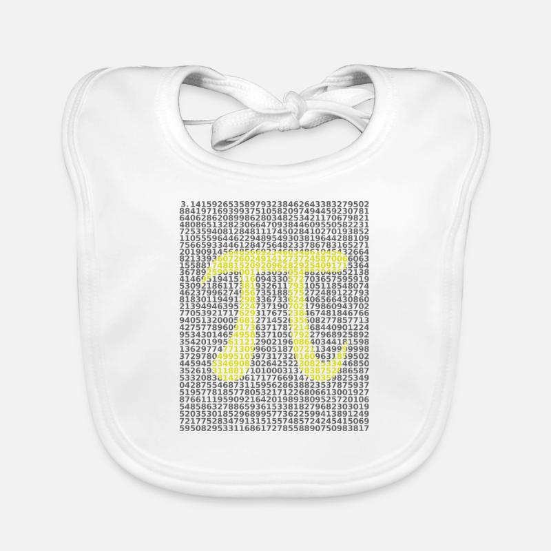 Mathematical circle number pi Organic Baby Bibs