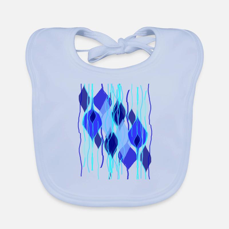 Fleda Mouse Design: Abstract Drop Shapes Organic Baby Bibs