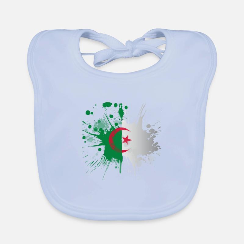 Algerien Flagge Splashed Effekt Baby Bio-Lätzchen