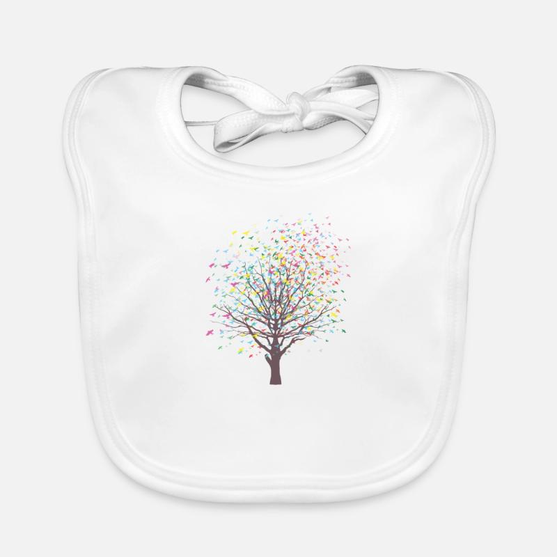 Tree with birds Organic Baby Bibs