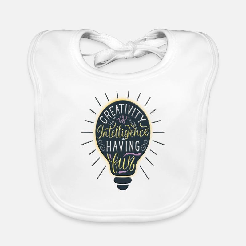 Creativity Is Intelligence Having Fun Baby Bio-Lätzchen
