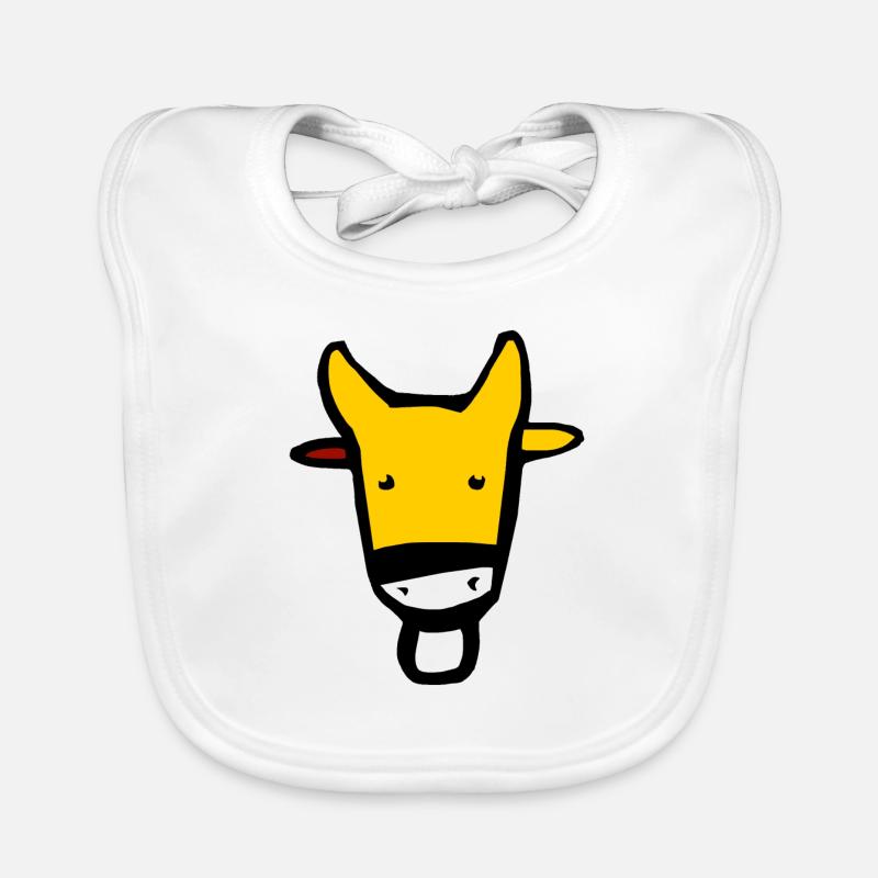 Taureau en jaune Bavoir bio Bébé