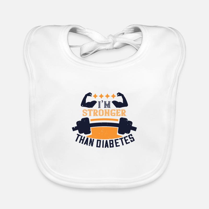 Ich bin stärker als Diabetes Baby Bio-Lätzchen