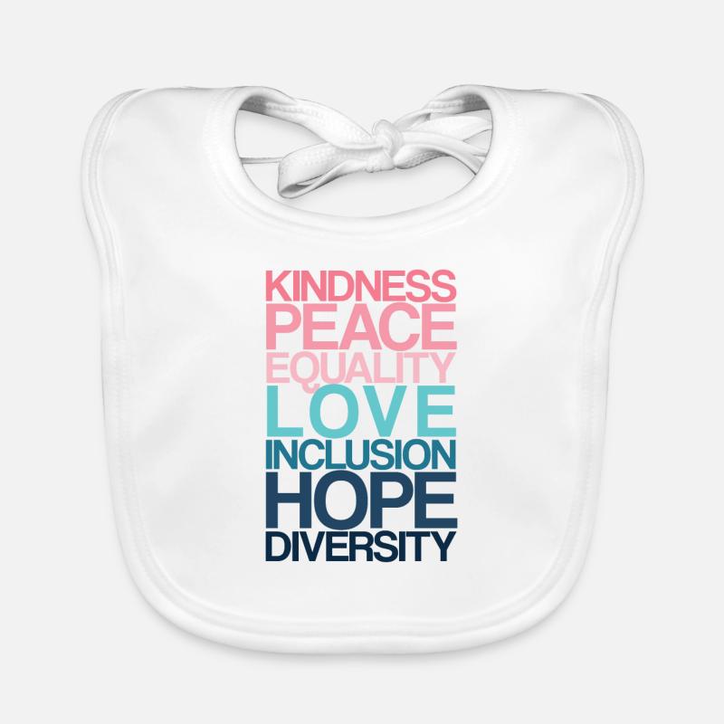 Kindness Peace Equality LOVE Baby Bio-Lätzchen